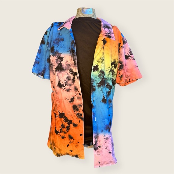 Multi-color/rainbow Fashion Nova Men Button Down - Picture 2 of 4